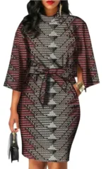 Robe colorée à motifs tribaux pour un look chic