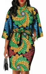Robe tendance femme avec design africain