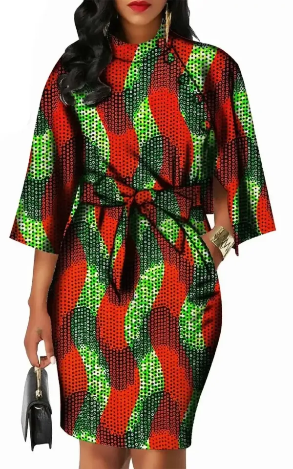 Robe à motifs traditionnels pour un style décontracté