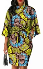 Robe féminine avec motifs africains originaux