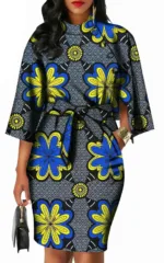 Robe à motifs riches inspirée de l'Afrique
