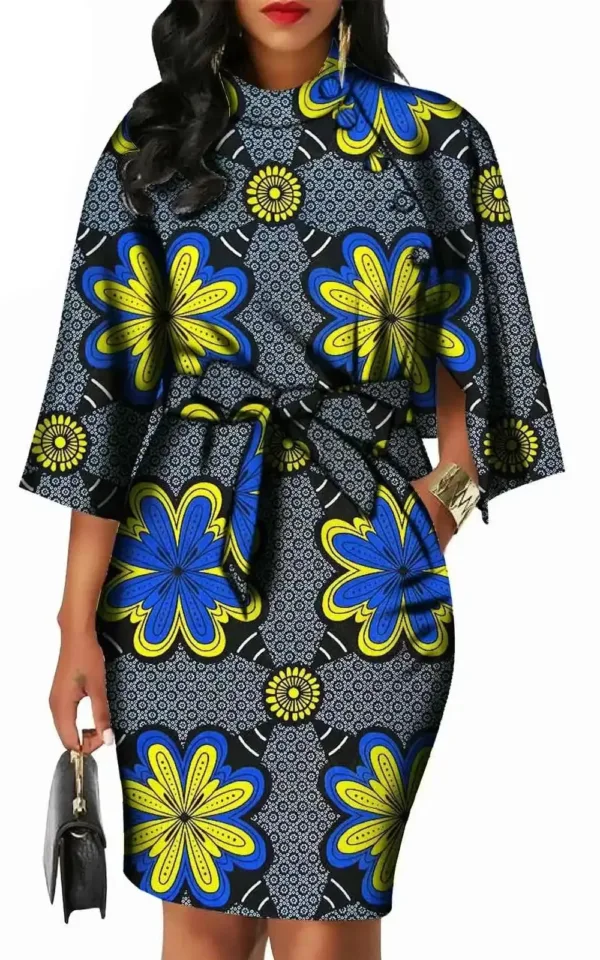 Robe à motifs riches inspirée de l'Afrique
