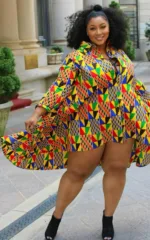 Vêtement africain femme, robe élégante en grande taille