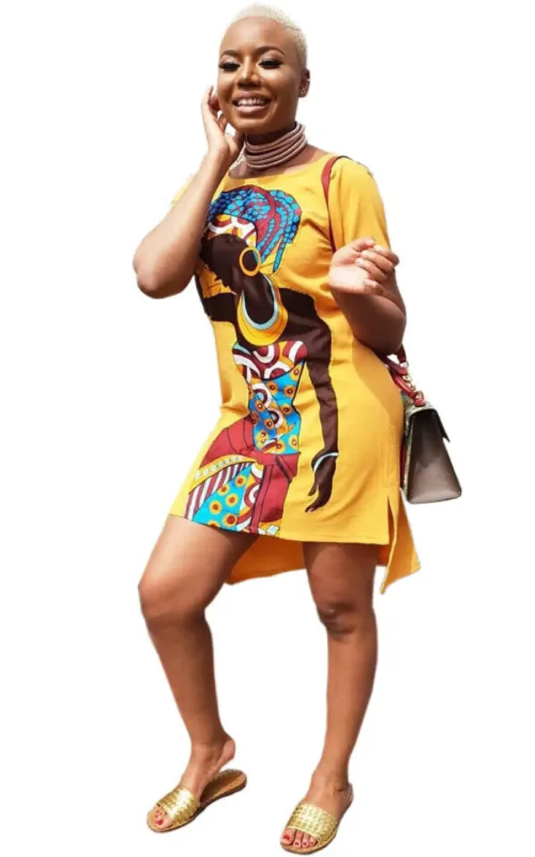 Robe d'été à motifs africains pour occasions diverses