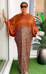 Robe africaine en mousseline légère et fluide