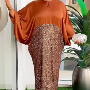 Robe africaine en mousseline légère et fluide