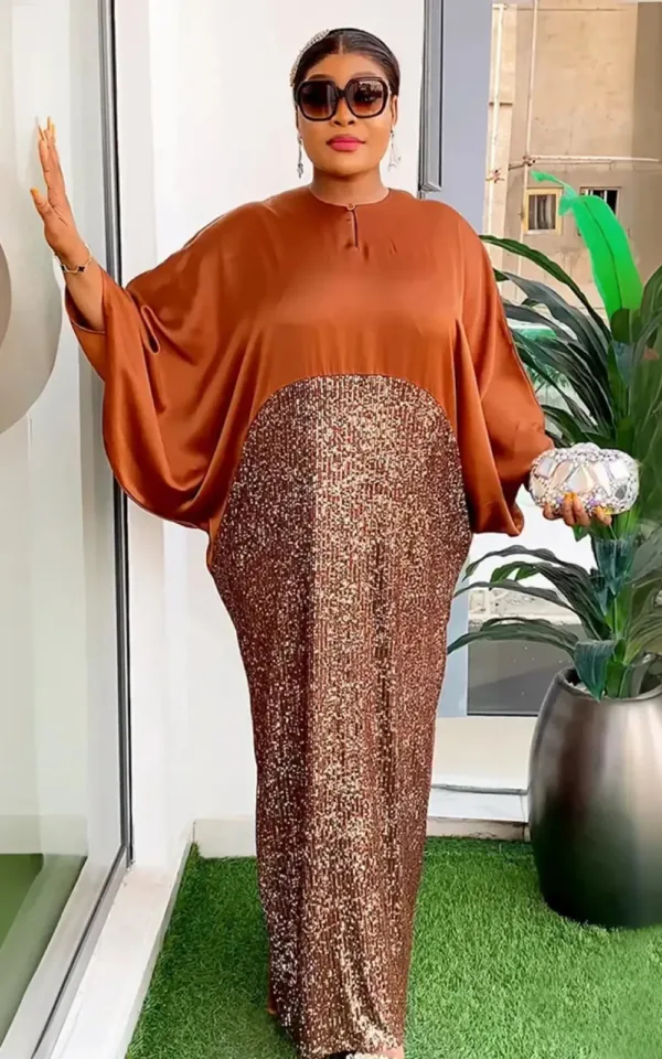Robe africaine en mousseline légère et fluide