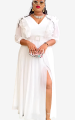 Robe africaine en mousseline, style élégant et coloré