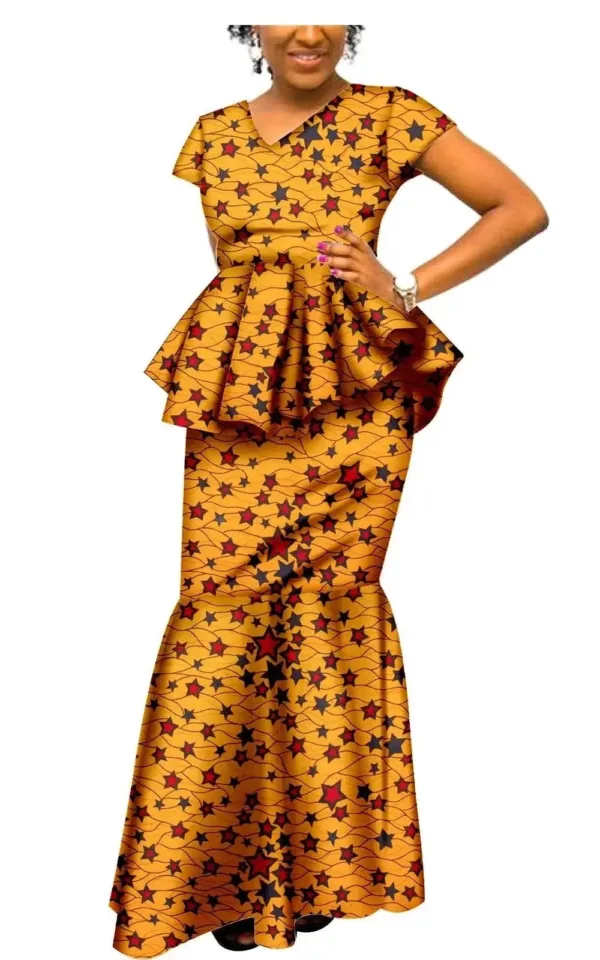 Robe Pagne avec motifs uniques