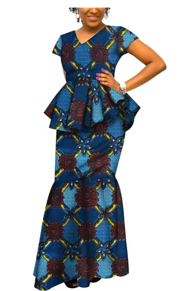 Robe colorée en pagne pour l'été