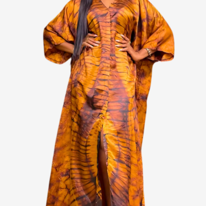 Style coloré de robe africaine avec motifs papillon