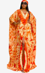 Robe d'été africaine avec imprimés vibrants
