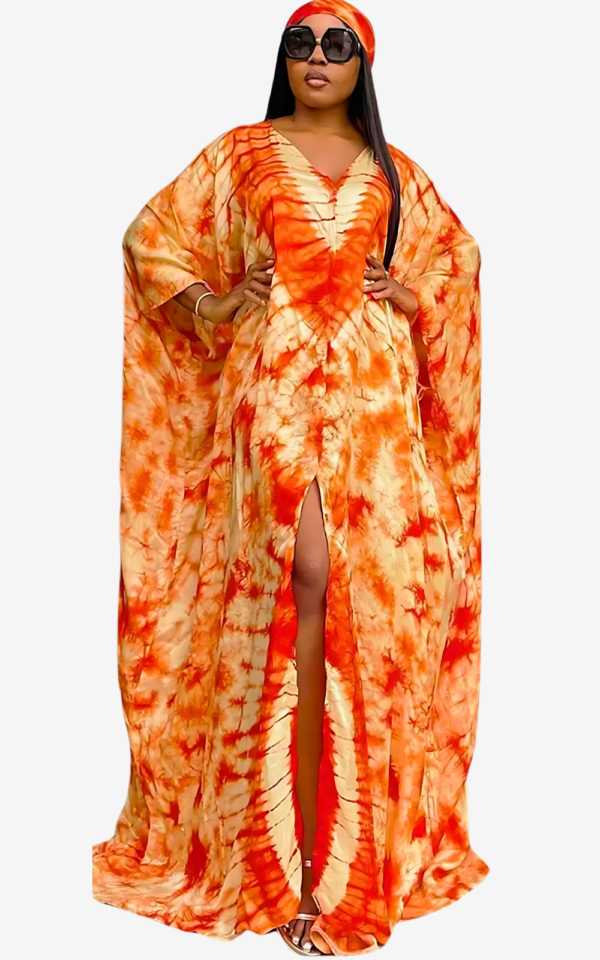 Robe d'été africaine avec imprimés vibrants