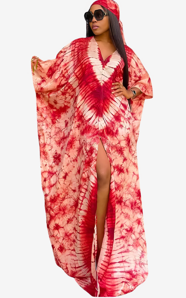 Modèle de robe africaine à manches courtes