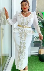 Robe colorée pour mariage africain femme