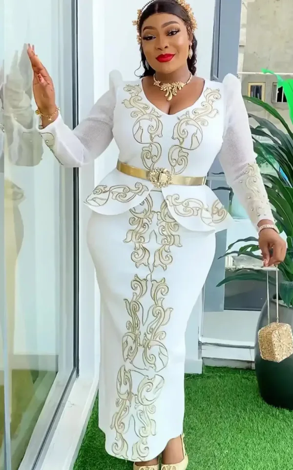 Robe colorée pour mariage africain femme