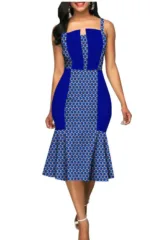 Robe femme avec motifs traditionnels africains