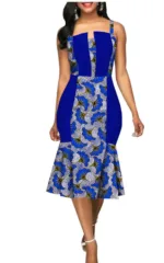 Robe à imprimé culturel africain pour femmes
