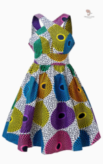 Robe africaine colorée avec motifs traditionnels élégants