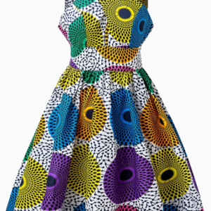 Robe africaine colorée avec motifs traditionnels élégants