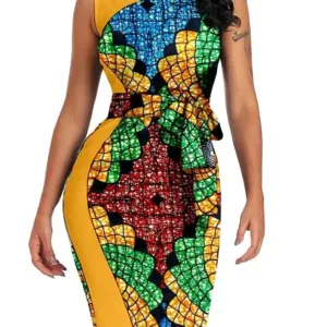 Robe Tissu Africain Femme en motifs traditionnels