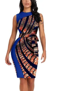 Vêtement Africain élégant pour femme en tissu coloré