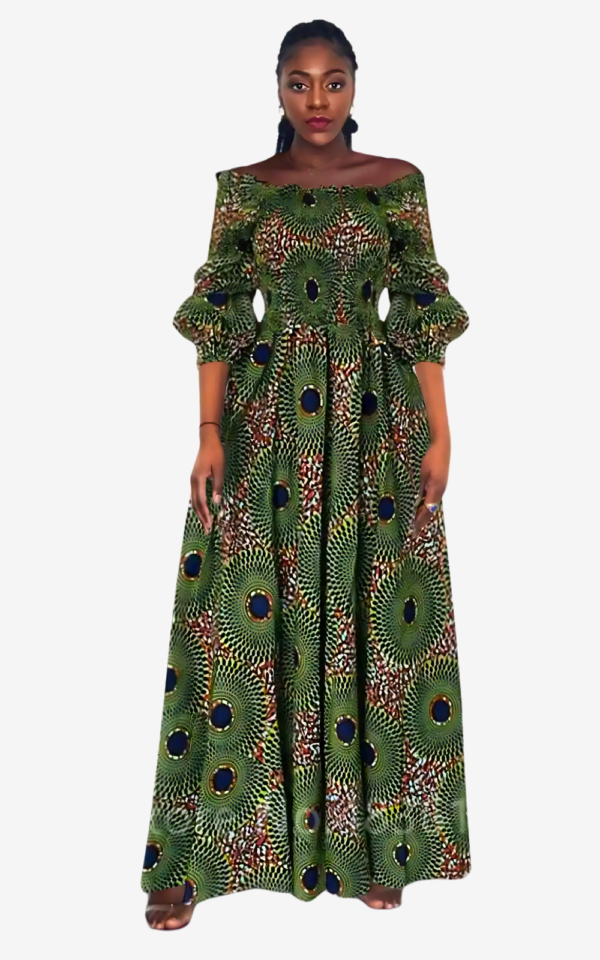 robe-tissu-africain-vintage-1 Robe Tissu Africain Vintage