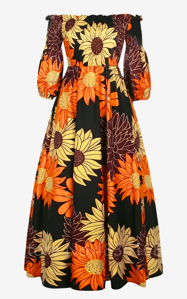 Robe élégante en tissu africain pour toutes occasions