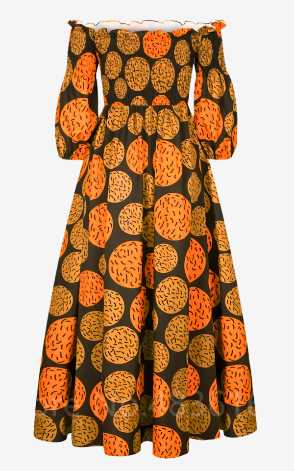 Robe vintage à imprimé africain, style unique