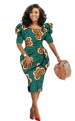 Robe en tissu africain pour femme