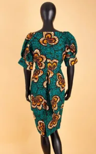 Robe d'été en tissu africain stylée