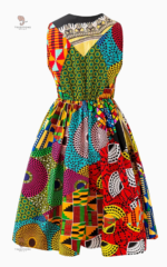 Vêtement culturel coloré, robe africaine femme unique