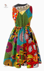 Vêtement culturel coloré, robe africaine femme unique