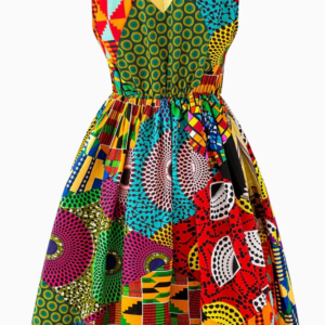 Vêtement culturel coloré, robe africaine femme unique