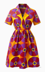 Robe Veste Africaine à Manches Courtes pour femme