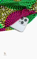 Robe colorée vert et rouge, style vestimentaire africain