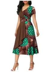 Robe élégante au design africain traditionnel