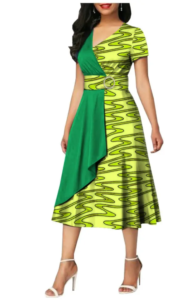 Style vintage avec imprimé africain vibrant
