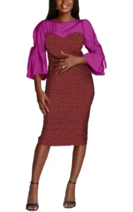 Modèle de robe africaine femme en motifs variés