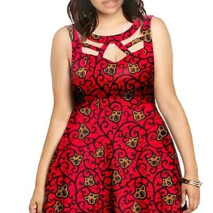 Robe Africaine Wax femme élégante et colorée