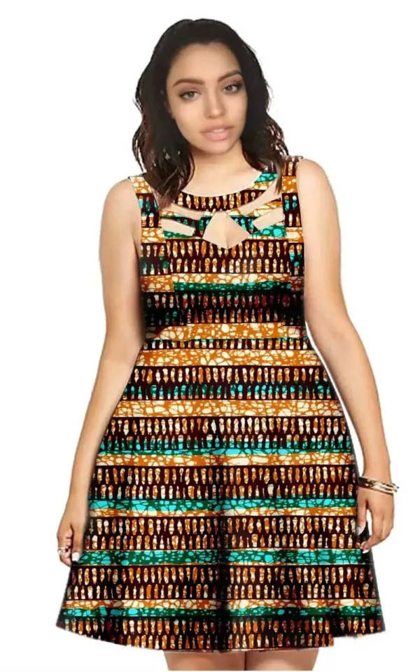 Robe longue en tissu Wax pour occasions spéciales