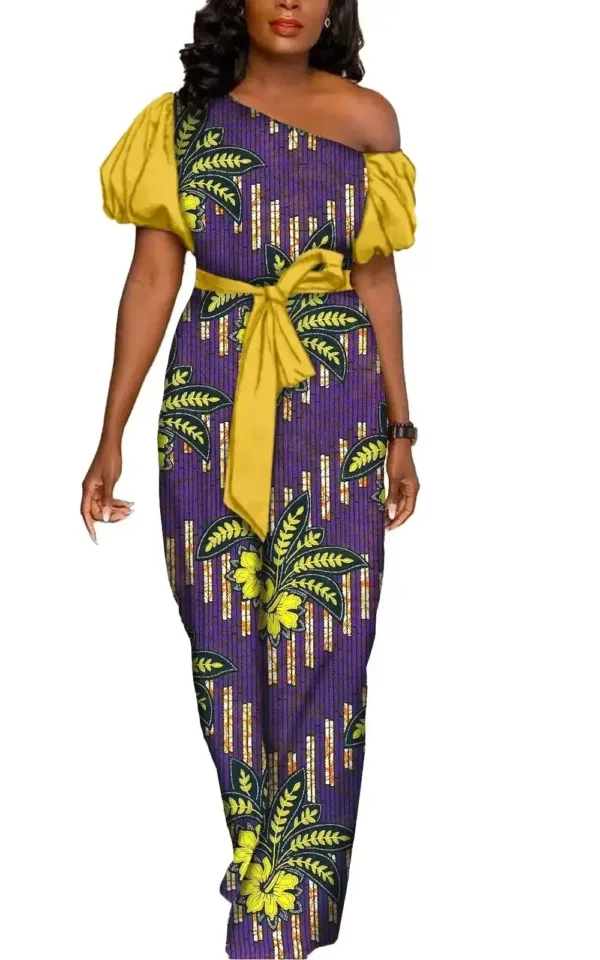 Robe culturelle avec motifs traditionnels