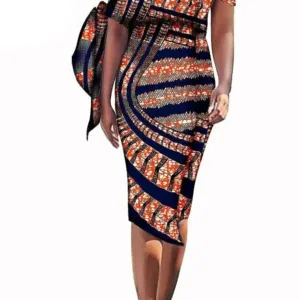Robe Africaine pour femme en tissu coloré