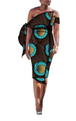 Robe traditionnelle africaine à motifs vivants