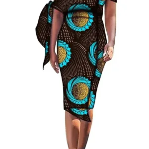 Robe traditionnelle africaine à motifs vivants