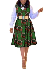 Robe féminine en imprimé africain vibrant