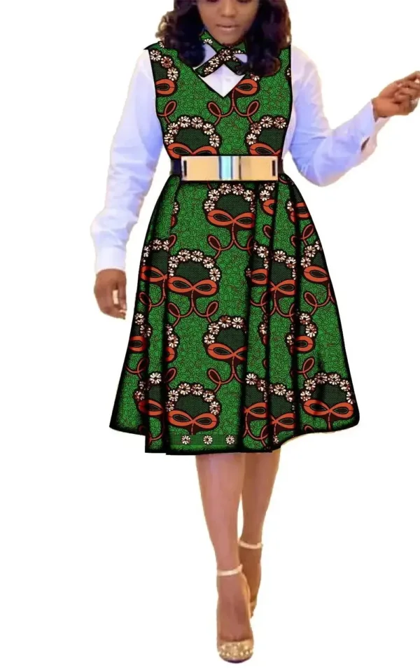 Robe féminine en imprimé africain vibrant