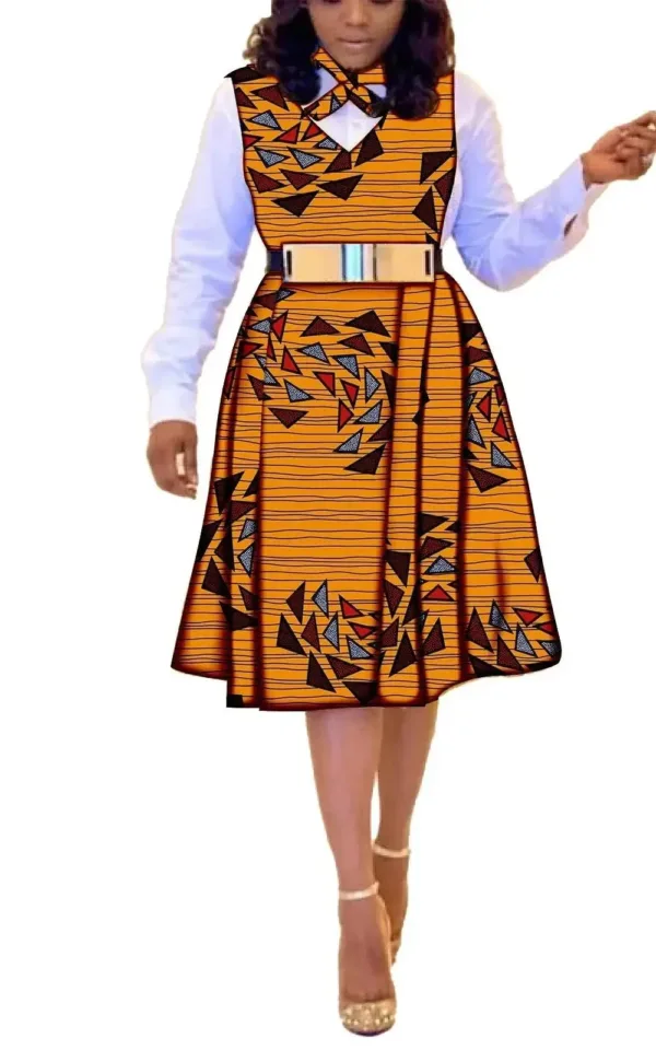 Robe tunique en tissu traditionnel africain