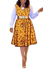 Robe à motifs africains, style contemporain