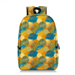 Sac à dos africain jaune et bleu